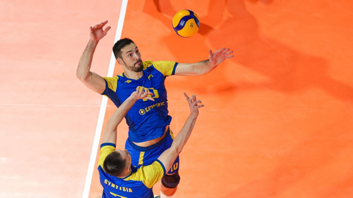 Збірна України з волейболу на Чемпіонаті Європи.