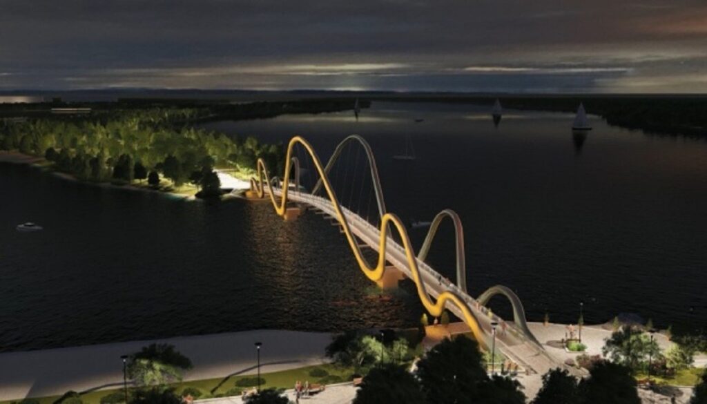 Проект пішоходного мосту на Оболоні