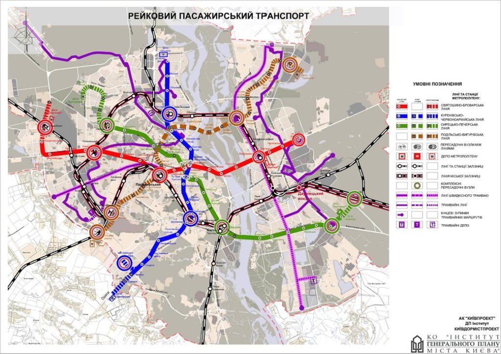 Ескіз мапи київського метрополітену